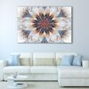 1 panels white flower fractal canvas art