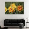 3 panels Daffodil flowers canvas art