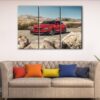 3 panels Red bmw m4 canvas art