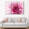 3 panels blooming dahlia flower canvas art