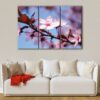 3 panels cherry blossom flower canvas art