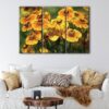 3 panels helenium flowers canvas art