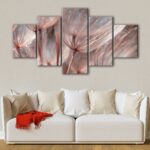 5 panels dandelion flowers canvas art