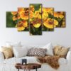 5 panels helenium flowers canvas art