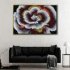 abstract flower floating frame canvas