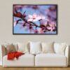 cherry blossom flower floating frame canvas