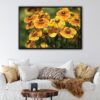 helenium flowers floating frame canvas