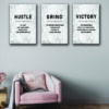 hustle grind victory canvas