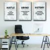 hustle grind victory canvas set