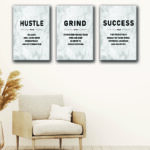 hustle office wall decor