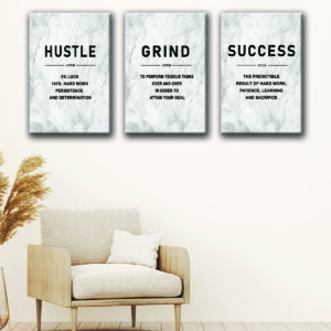 hustle office wall decor