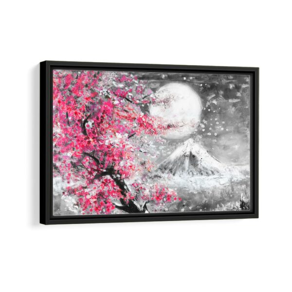 japanese cherry blossom framed canvas black frame