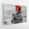 red rose stretched canvas