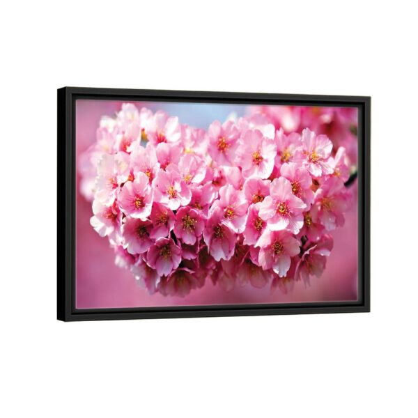 romantic flowers framed canvas black frame