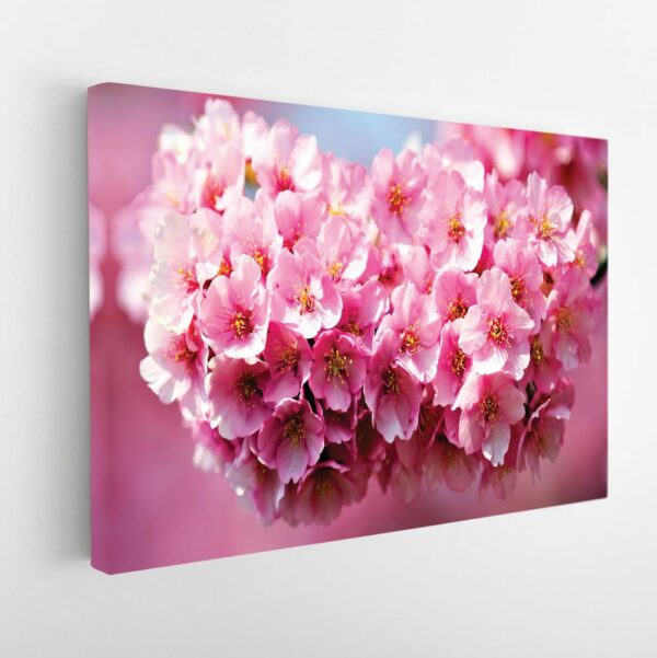 romantic flowers stretched canvas