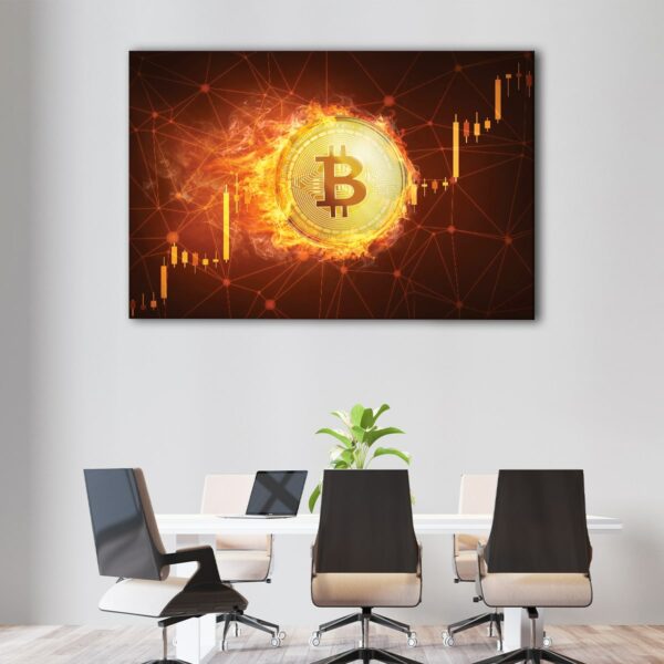 tableau bitcoin en feu