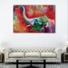 1 panels elephant in colors canvas art