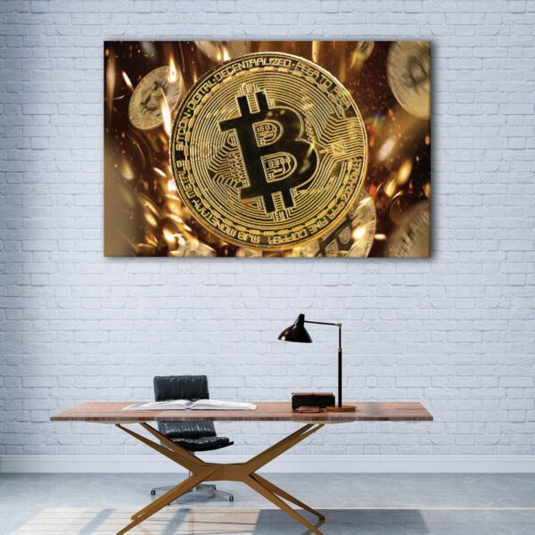 tableau bitcoin doré