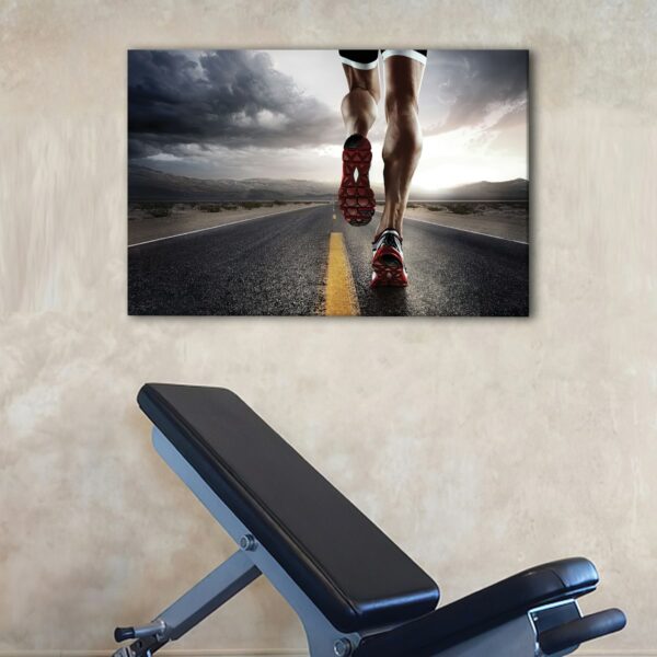 1 panels running workout canvas art