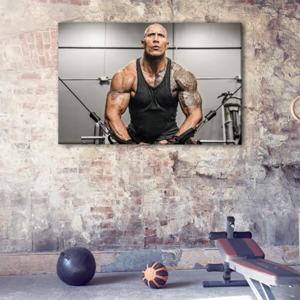 1 panels the rock bodybuilding canvas art