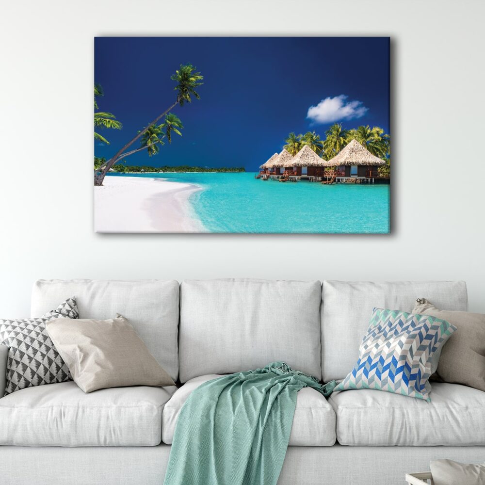 1 panels tropical island beach canvas art