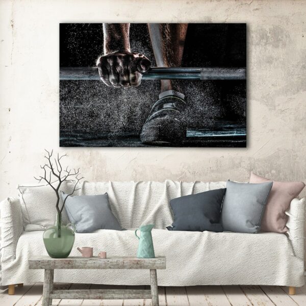 1 panels weightlifting motivation canvas art