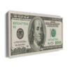 100 dollar bill canvas art