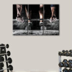 3 panels crossfit motivation canvas art