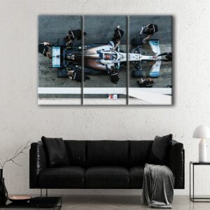 3 panels lewis hamilton F1 canvas art