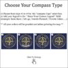 Blue Gold push pin world map compass customization