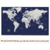 Bleu Gold push pin world map no quote