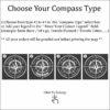 Dark Grey push pin usa map compass customization