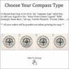 Modern Wood push pin world map compass customization