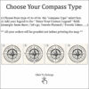 Monuments push pin world map compass customization