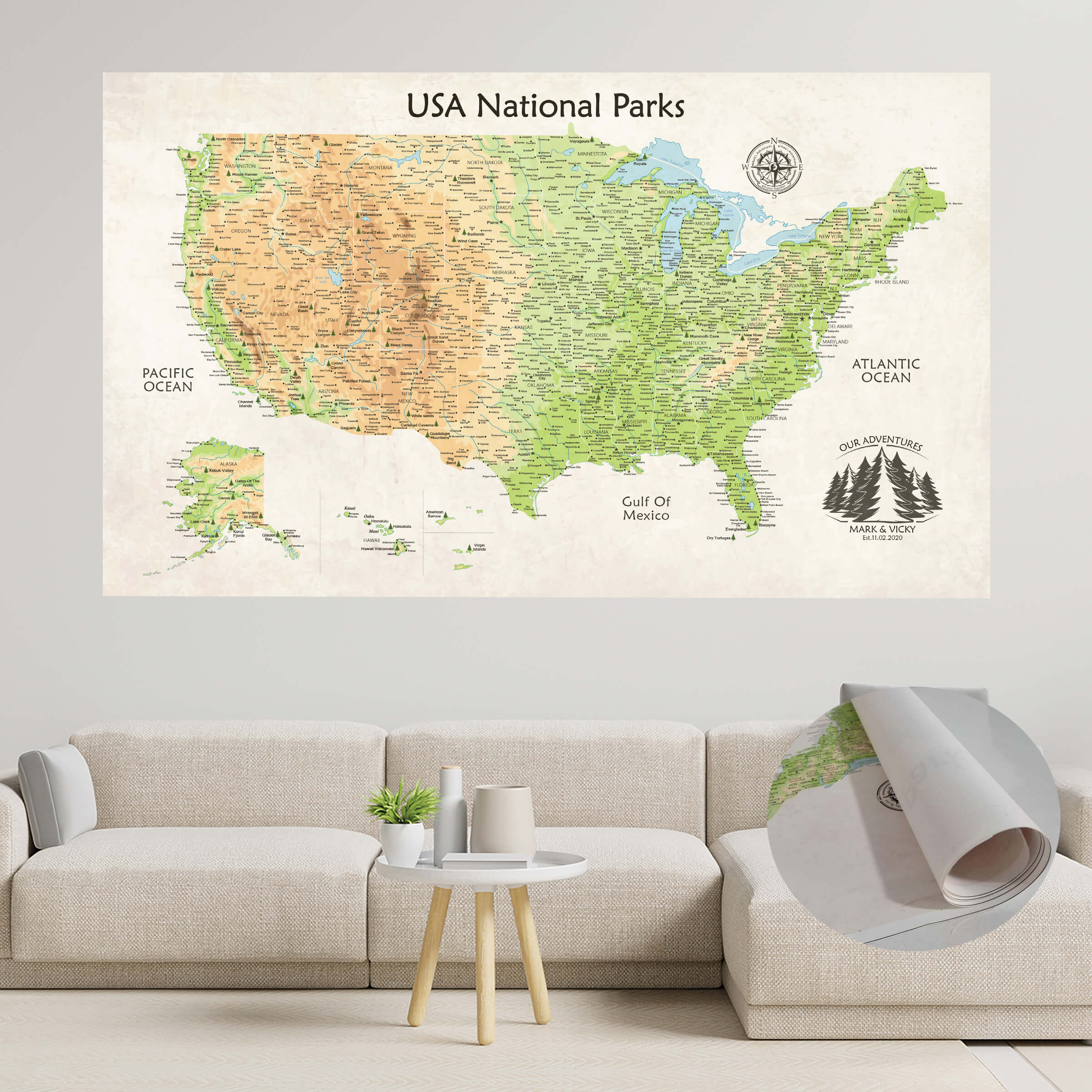 national map of usa