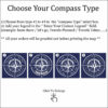 Navy Blue push pin usa map compass customization