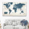 Rustic push pin world map