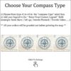 Rustic push pin world map compass customization