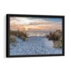 baltic sea beach framed canvas black frame