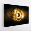 tableau sur toile imprimée monde bitcoin