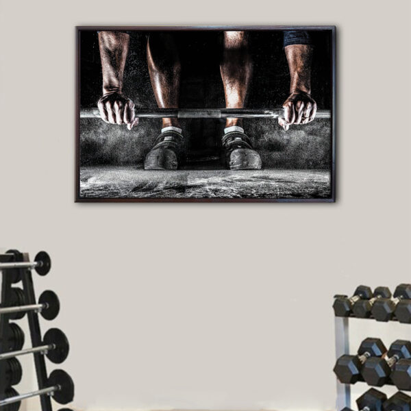 crossfit motivation floating frame canvas