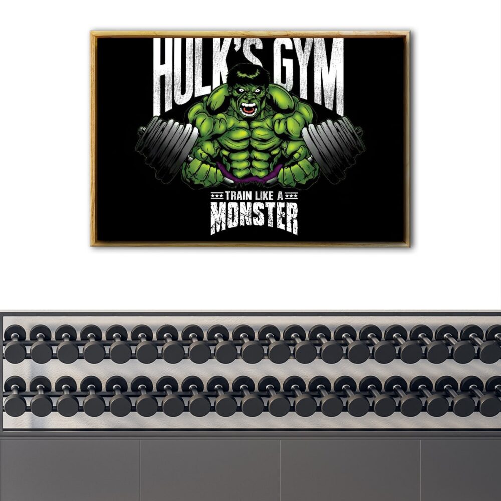 hulk gym floating frame canvas