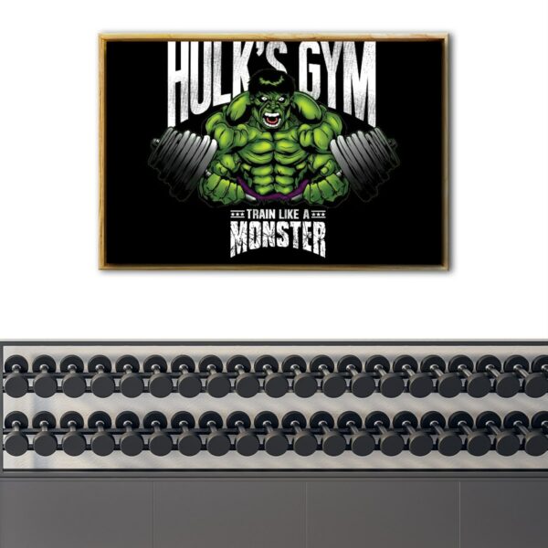 hulk gym floating frame canvas