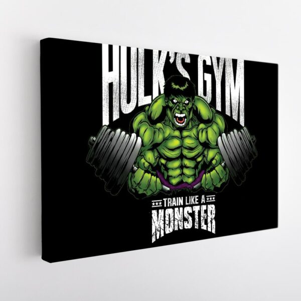 hulk gym stretched canvas