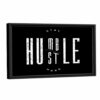 hustle hard canvas art black framed