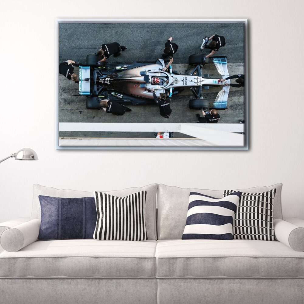 lewis hamilton F1 floating frame canvas