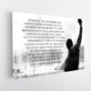 rocky life quote stretched canvas