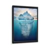 success iceberg canvas black frame