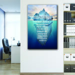 success iceberg canvas print