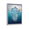 success iceberg canvas white frame